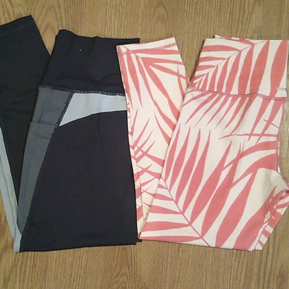 Aerie Leggings w/Pockets ++ NWOT Solid/Tropical